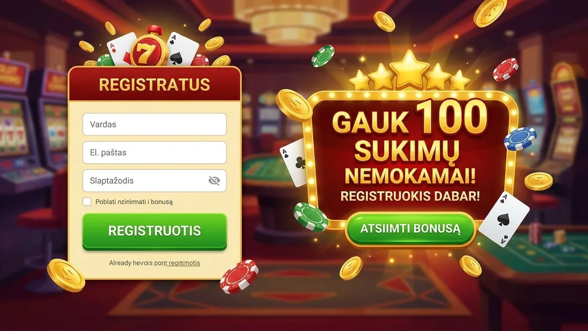 Registracija su bonusu